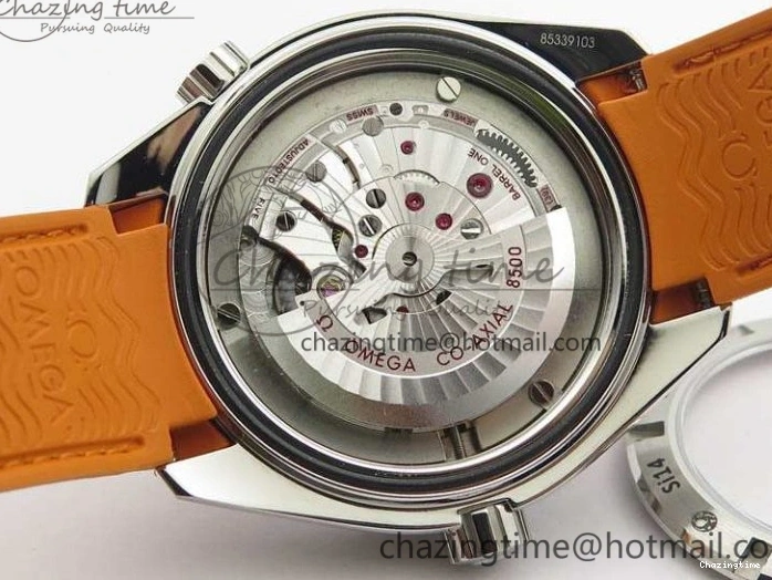 0217 UrbanStyle Planet Ocean Pro Orange Bezel 45mm OMF 1:1 Best Edition On Rubber Strap A8500 (Black Balance Wheel) 8138